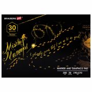 Альбом для графики и маркеров, «БРИСТОЛЬ» 200 г/м2, 190х270 мм, 30 листов, склейка, BRAUBERG ART PREMIERE, 115097