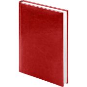 Ежедневник недатированный Lamark Sigma A5 ярко - красный, 272 стр., искусственная кожа, ляссе, перфорация угла, белый блок