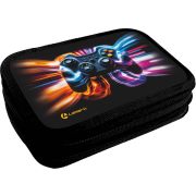 Пенал Lamark «Виртуальная реальность», 2 отделения,125х205х40 мм, ламинированный картон, объемное тиснение, две молнии