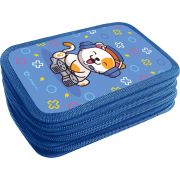 Пенал Lamark «Little Gamers», 3 отделения, 125х205х55 мм, ламинированный картон, три молнии