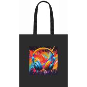 Сумка-шоппер «Диджей», 340х370 мм, карман из экокожи, печать на кармане