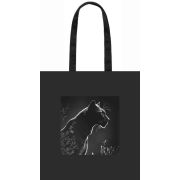 Сумка-шоппер «Черная пантера», 340х370 мм, карман из экокожи, печать на кармане
