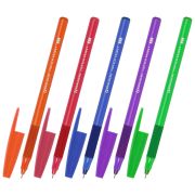 Ручка шариковая с грипом BRAUBERG «i-STICK POINT NEON», СИНЯЯ, корпус ассорти, игольчатый узел 0,7 мм, линия письма 0,35 мм, 144022