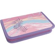 Пенал Lamark «Lines», 1 отделение, дополнительный вкладыш, на 25 предметов, 130х200х30 мм, на молнии, покрытие Soft touch