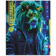 Тетрадь предметная 24 л клетка Lamark, серия «Fantastic Animals» - Геометрия, выборочный уф-лак+лак-песок