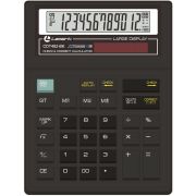 Калькулятор LAMARK 12 разрядов, большой настольный, 186х142х30 мм, 2-ое питание, коррекция 99 шагов, черный, CDT482-BK