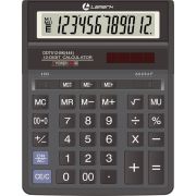 Калькулятор LAMARK 12 разрядов, большой настольный, 203х158х30,5, 2-ое питание, черный, DDT512-BK(444)