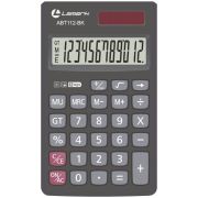 Калькулятор LAMARK 12 разрядов, карманный, 118,5х70х7,5 мм, 2-ое питание, с крышкой-книжкой, черный, ABT112-BK