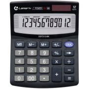 Калькулятор LAMARK 12 разрядов, малый настольный, 125х100х27 мм, 2-ое питание, черный, DDT212-BK