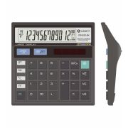 Калькулятор LAMARK 12 разрядов, малый настольный, 130х130х33 мм, 2-ое питание, коррекция 99 шагов, черный, CDA232-BK