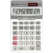 Калькулятор LAMARK 14 разрядов, средний настольный, 170х105х22 мм, 2-ое питание, серебристый, DST334-SGR