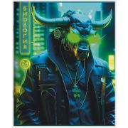 Тетрадь предметная 24 л клетка Lamark, серия «Fantastic Animals» - Биология, выборочный уф-лак+лак-песок