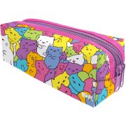 Пенал-косметичка на 2 отд. Lamark «Котопозитив» на молниях, 21х7х7 см