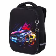 Ранец BRAUBERG LIGHT, 1 отделение, с брелоком, «Neon drift», 36х26х13 см, 272027