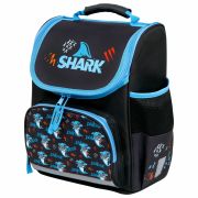 Ранец ПИФАГОР BASIC, 1 отделение, 3 кармана, эргономичная спинка, «Angry shark», 35х28х18 см, 272044