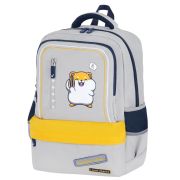 Рюкзак BRAUBERG STAR, 1 отделение, 5 карманов, «Hamster», серый, 40x29x13 см, 272063