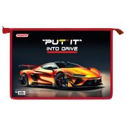 Папка для тетрадей ПИФАГОР А4, 1 отделение, картон/пластик, на молнии, «Cool wheels», 272130