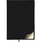 Ежедневник недатированный Lamark Magic Soft Touch FLEX A5 черный, 256 стр., кремовый блок, закругленные углы, ляссе в цвет обложки
