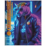 Тетрадь предметная 24 л клетка Lamark, серия «Fantastic Animals» - Иностранный язык, выборочный уф-лак+лак-песок