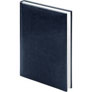 Ежедневник недатированный Lamark Spring A5 темно-синий, 256 стр., искусственная кожа, ляссе, белый блок