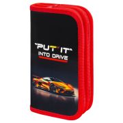 Пенал ПИФАГОР, 2 отделения, ламинированный картон, 19х11 см, «Cool wheels», 272248