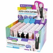 Нож канцелярский «Лапки», Cat Paw, 9 мм, автофиксатор, BRAUBERG HOBBY, в дисплее, 238346