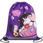 Мешок для обуви BRAUBERG KIDS, светоотражающая полоса, 46х36 см, «Sweet cheeks», 272390