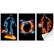 Блокнот на скобе Lamark серия «Крутой футбол», А6, 30 л., 102х162  мм, клетка