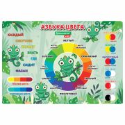 Настольное покрытие BRAUBERG KIDS для труда и творческих занятий, ПВХ, «Color map», 50х35 см, 272360