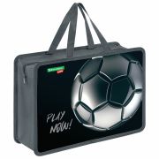 Папка на молнии с ручками BRAUBERG KIDS А4, 1 отделение, пластик, 100 мм, «Score ball», 272118
