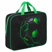 Папка на молнии с ручками BRAUBERG KIDS А4, 1 отделение, полиэстер, 80 мм, «Green ball», 272123