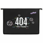 Папка для тетрадей ЮНЛАНДИЯ А4, 1 отделение, пластик, на молнии, «Not found», 272143