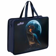 Папка на молнии с ручками ЮНЛАНДИЯ А4, 1 отделение, пластик, 80 мм, «Beware», 272156