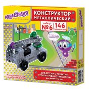 Конструктор металлический ЮНЛАНДИЯ «Для уроков труда №6», развивающий, 146 элементов, 104684