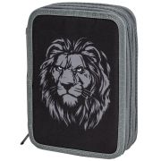 Пенал BRAUBERG, 2 отделения, полиэстер, 21х14 см, «Savage lion», 272331