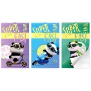 Блокнот на скобе Lamark серия «Супер панда», А6, 30 л., 102х162  мм, клетка