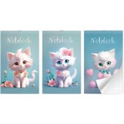 Блокнот на скобе Lamark серия «Лапочки», А6, 30 л., 102х162  мм, клетка