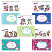 Тетрадь 12 л. ЮНЛАНДИЯ клетка, обложка картон, «УМНЫЕ СОВЫ», 104771