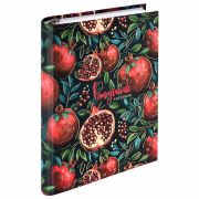 Тетрадь на кольцах А5 175х215 мм, 120 листов, твердый картон, фольга, клетка, BRAUBERG, «Pomegranate», 404720