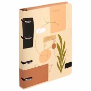 Тетрадь на кольцах А5 160х212 мм, 120 листов, картон, фольга, клетка, BRAUBERG, «Pretty woman», 404736