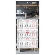 Календарь квартальный на 2025 г., 1 блок, 1 гребень, с бегунком, МИНИ, офсет, BRAUBERG, «Офис», 116119