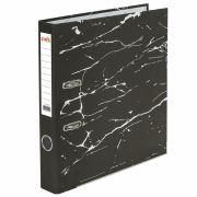 Папка-регистратор STAFF «Profit» с мраморным покрытием, 50 мм, с уголком, черная, СЪЕМНЫЙ МЕХАНИЗМ, 272008