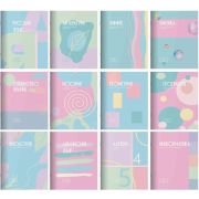 Набор тетрадей предметных 24 л клетка Lamark, серия «Pastel» (12 штук в наборе), отделка обложки - выброчный уф-лак