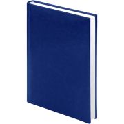 Ежедневник недатированный Lamark Classic A5 синий, 256 стр., искусственная кожа, ляссе, белый блок