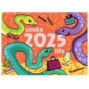 Календарь-планер настенный перекидной на 2025 г., BRAUBERG, 12 листов, 30х22 см, «История змейки», 116174