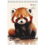 Скетчбук Красная панда, А5, 20 л.,160 г/м2, выборочный уф-лак, твердая подложка, спираль сверху