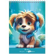 Скетчбук Маленький друг, А5, 20 л.,160 г/м2, выборочный уф-лак, твердая подложка, спираль сверху