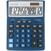 Калькулятор настольный Skainer SK-888XBL, большой (155х204 мм), 12 разрядов, двойное питание, синий