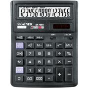 Калькулятор настольный Skainer SK-486II, большой (143х192 мм), 16 разрядов, двойное питание, черный
