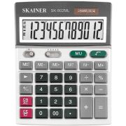 Калькулятор настольный Skainer SK-802ML, большой (140х176 мм), 12 разрядов, двойное питание, серый